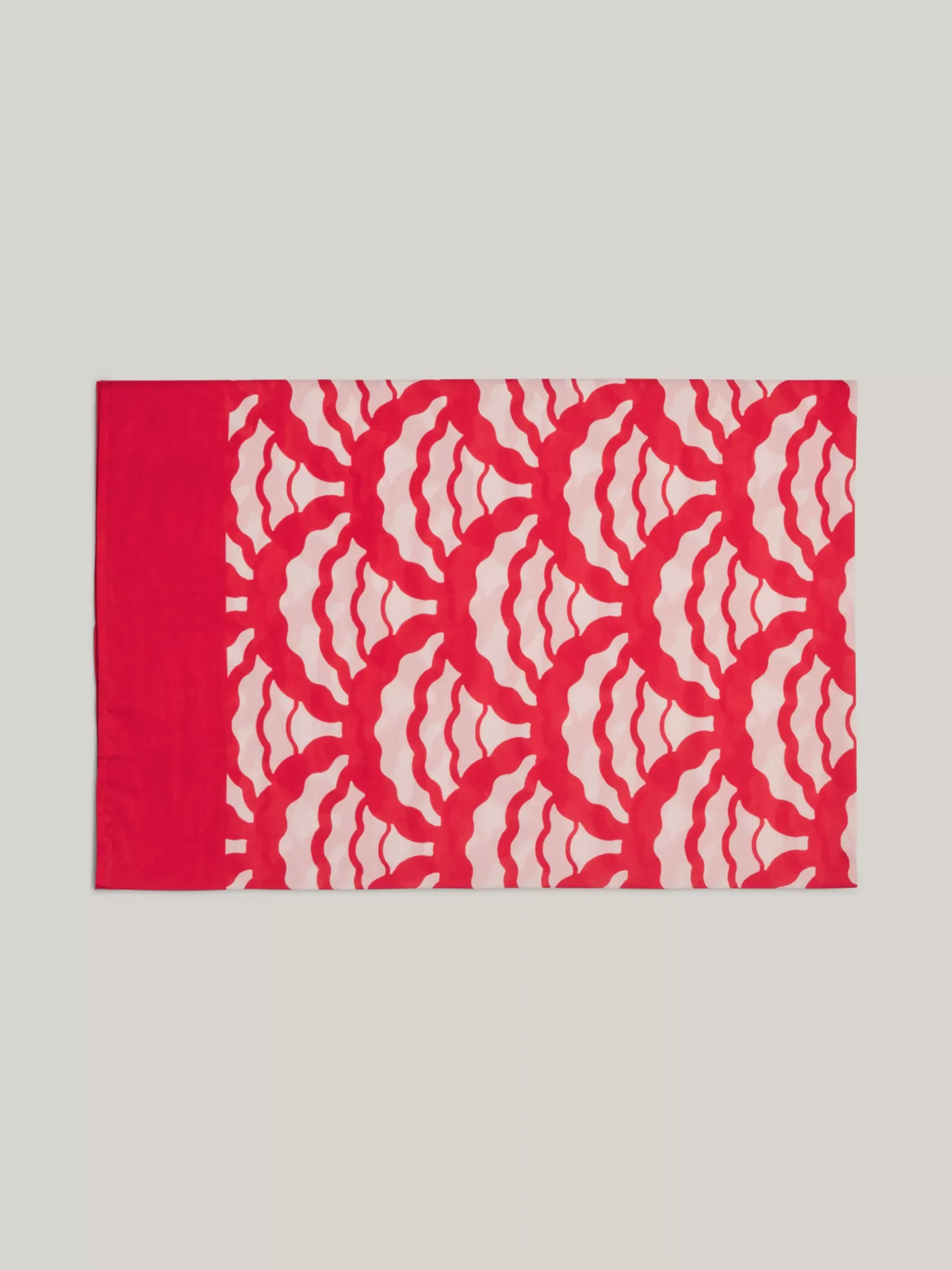 Stroje Kąpielowe*Tommy Hilfiger Spódnica Pareo Midi Z Muszelkowym Nadrukiem OVERSIZED GEO WAVE PRIMARY RED