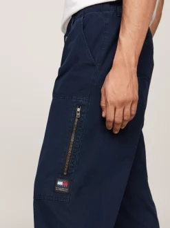 Spodnie*Tommy Hilfiger Spodnie Aidan O Luźnym Prostym Kroju DARK NIGHT NAVY