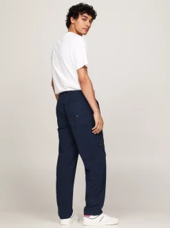 Spodnie*Tommy Hilfiger Spodnie Aidan O Luźnym Prostym Kroju DARK NIGHT NAVY