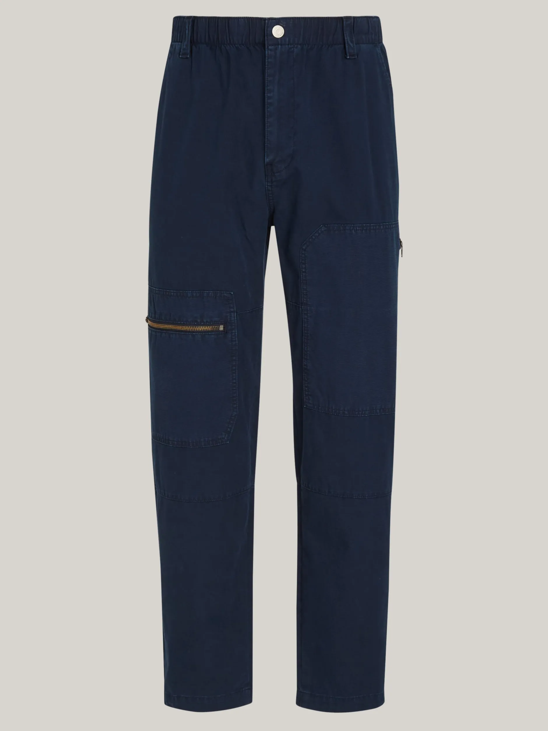 Spodnie*Tommy Hilfiger Spodnie Aidan O Luźnym Prostym Kroju DARK NIGHT NAVY
