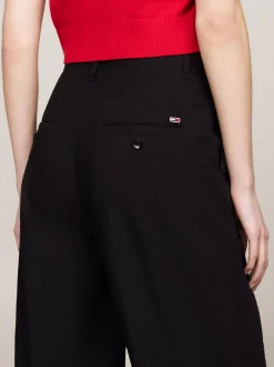 Spodnie*Tommy Hilfiger Spodnie Claire Z Wysokim Stanem BLACK