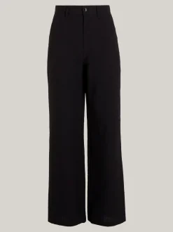 Spodnie*Tommy Hilfiger Spodnie Claire Z Wysokim Stanem BLACK