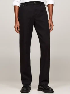 Spodnie*Tommy Hilfiger Spodnie Denton 1985 Collection O Prostym Kroju BLACK