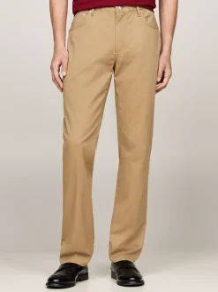 Spodnie*Tommy Hilfiger Spodnie Denton 1985 Collection O Prostym Kroju SAFARI CANVAS