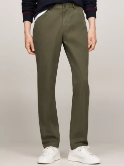 Spodnie*Tommy Hilfiger Spodnie Denton 1985 Collection O Prostym Kroju ARMY GREEN