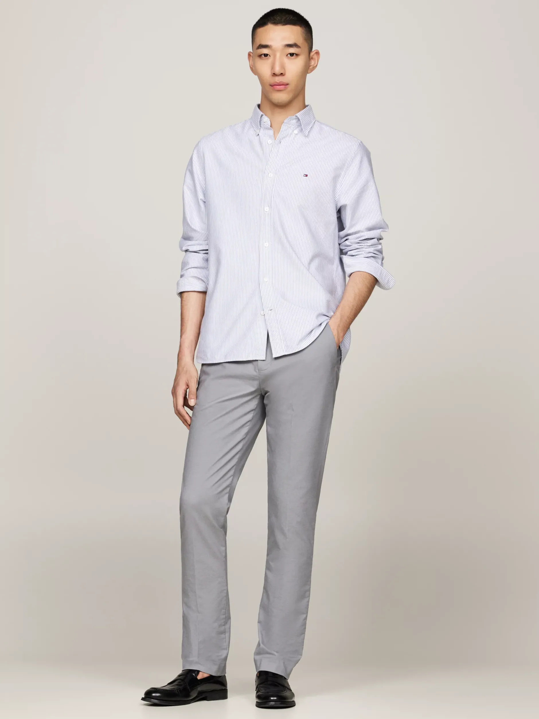 Spodnie*Tommy Hilfiger Spodnie Denton O Regularnym Kroju TURBINE GREY