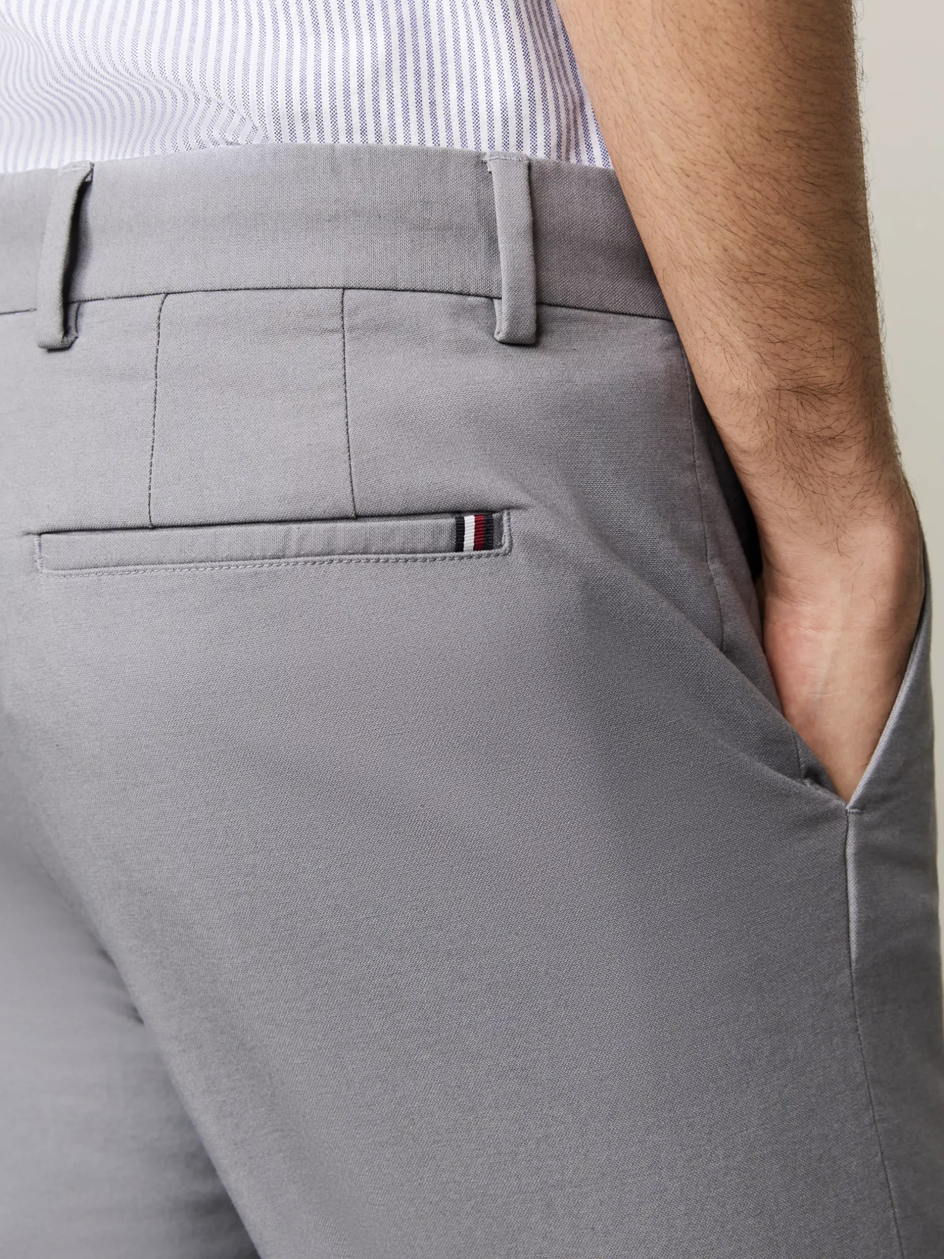 Spodnie*Tommy Hilfiger Spodnie Denton O Regularnym Kroju TURBINE GREY