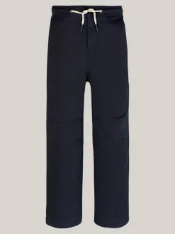 Spodnie I Szorty*Tommy Hilfiger Spodnie O Kroju Oversize Z Troczkami DESERT SKY