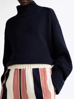 Spodnie*Tommy Hilfiger Spodnie O Luźnym Kroju LADDER GLOBAL STP/ COUNTRY IVORY