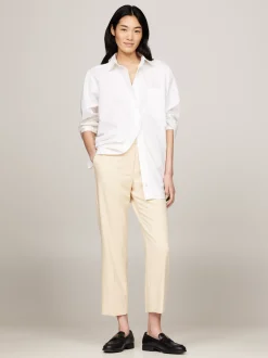 Spodnie*Tommy Hilfiger Spodnie O Prostym Kroju COUNTRY IVORY