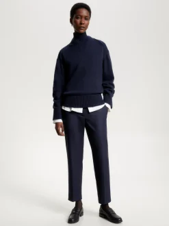 Spodnie*Tommy Hilfiger Spodnie O Prostym Kroju DESERT SKY