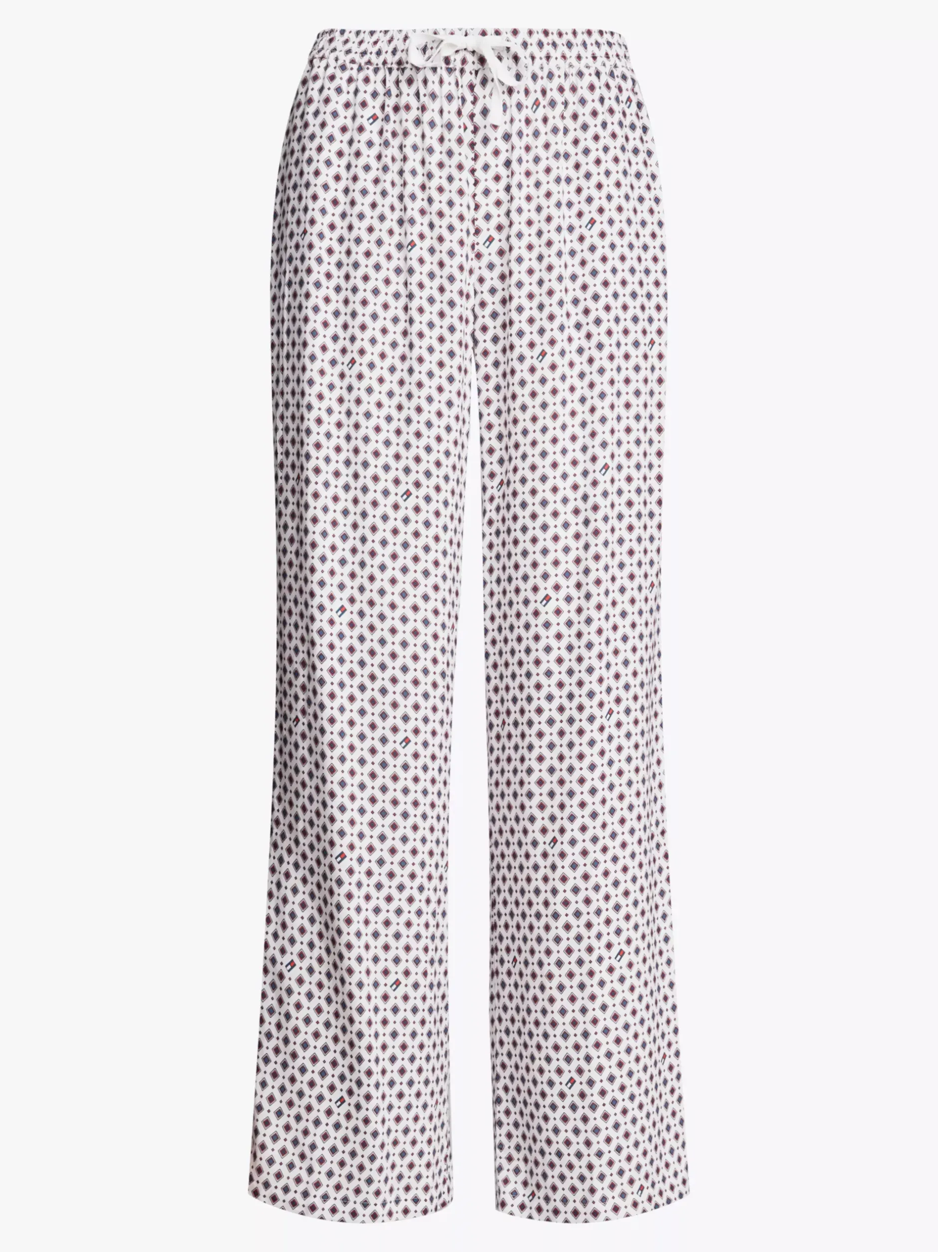 Stroje Domowe*Tommy Hilfiger Spodnie Od Piżamy TH Original Z Troczkami FOULARD ANCIENT WHITE