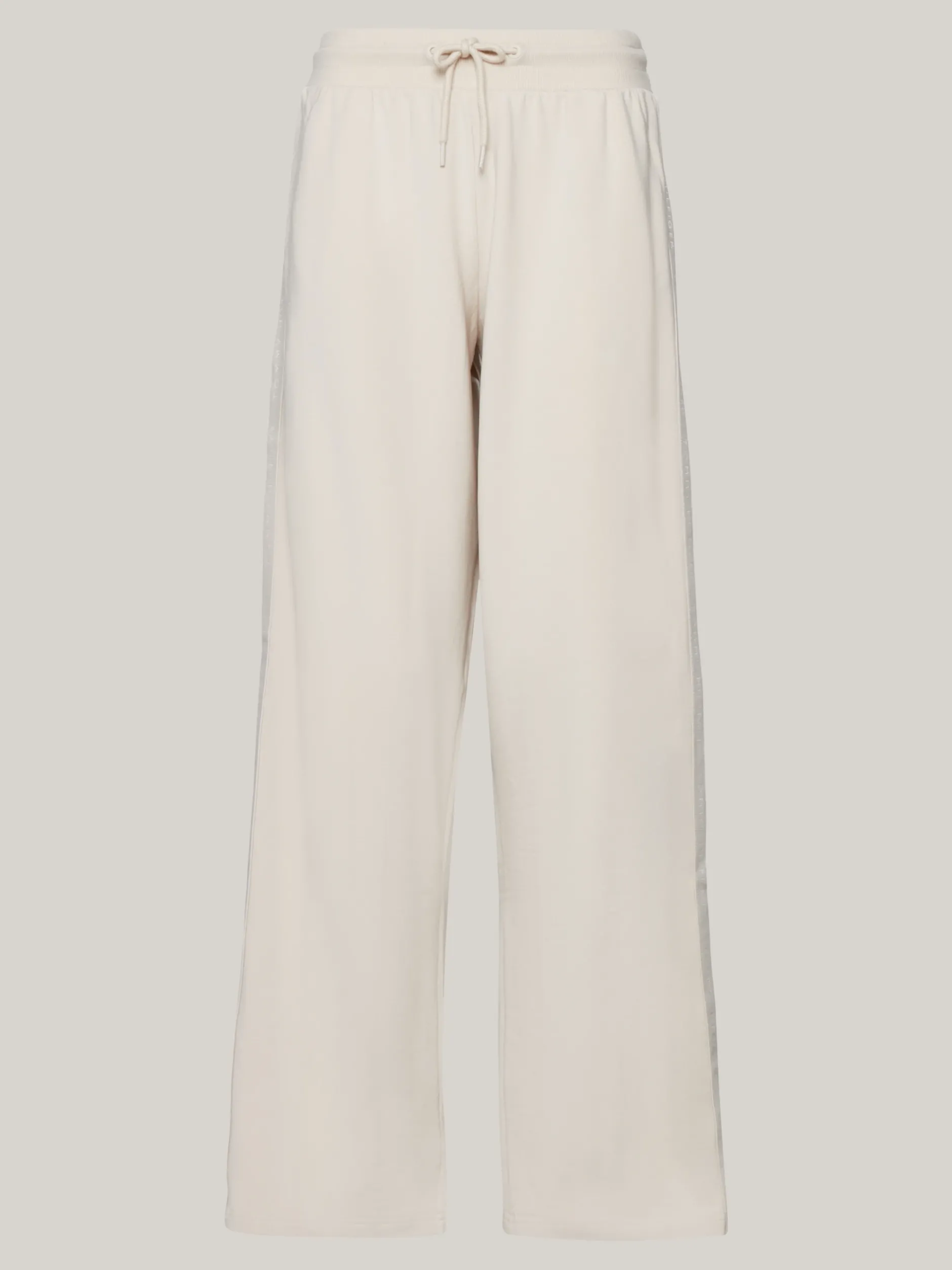 Stroje Domowe*Tommy Hilfiger Spodnie Od Piżamy Z Troczkami I Logo Hilfiger CASHMERE CREME
