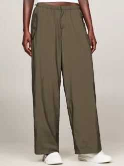 Spodnie*Tommy Hilfiger Spodnie Spadochronowe O Obszernym Kroju FATIGUE GREEN