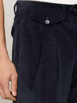Garnitury I Kostiumy|Spodnie*Tommy Hilfiger Spodnie Sztruksowe Dopasowane Do Sylwetki BLUE