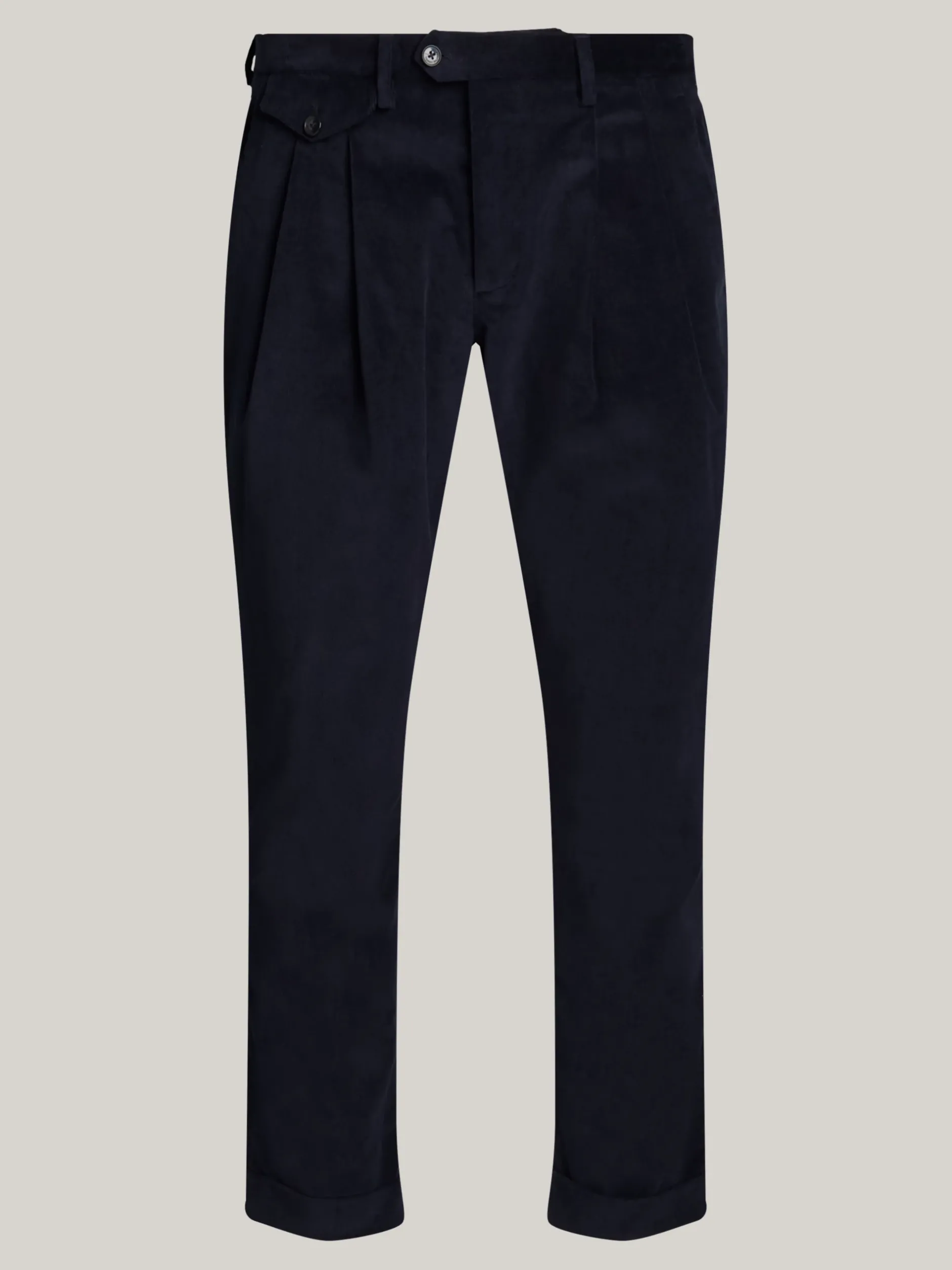 Garnitury I Kostiumy|Spodnie*Tommy Hilfiger Spodnie Sztruksowe Dopasowane Do Sylwetki BLUE