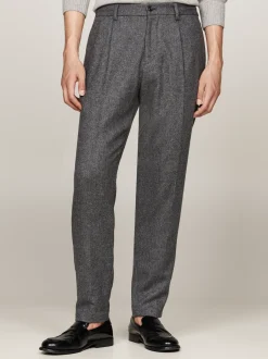 Spodnie*Tommy Hilfiger Spodnie W Jodełkę MEDIUM GREY HEATHER