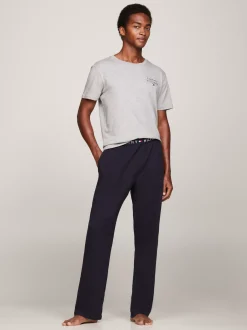 Piżamy*Tommy Hilfiger Spodnie Z Logo Na Pasku DESERT SKY
