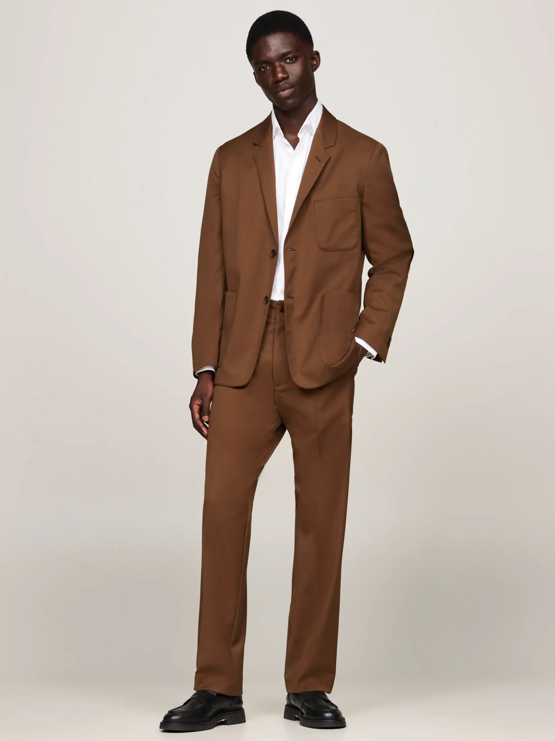 Garnitury I Kostiumy|Spodnie*Tommy Hilfiger Spodnie Z Regulowanym Paskiem BROWN