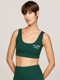Biustonosze|Bielizna*Tommy Hilfiger Sportowy Biustonosz Z Lekkim Wsparciem ORNAMENTAL GREEN