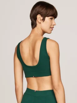 Biustonosze|Bielizna*Tommy Hilfiger Sportowy Biustonosz Z Lekkim Wsparciem ORNAMENTAL GREEN