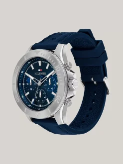 Zegarki*Tommy Hilfiger Sportowy Zegarek Z Silikonowym Paskiem BLUE