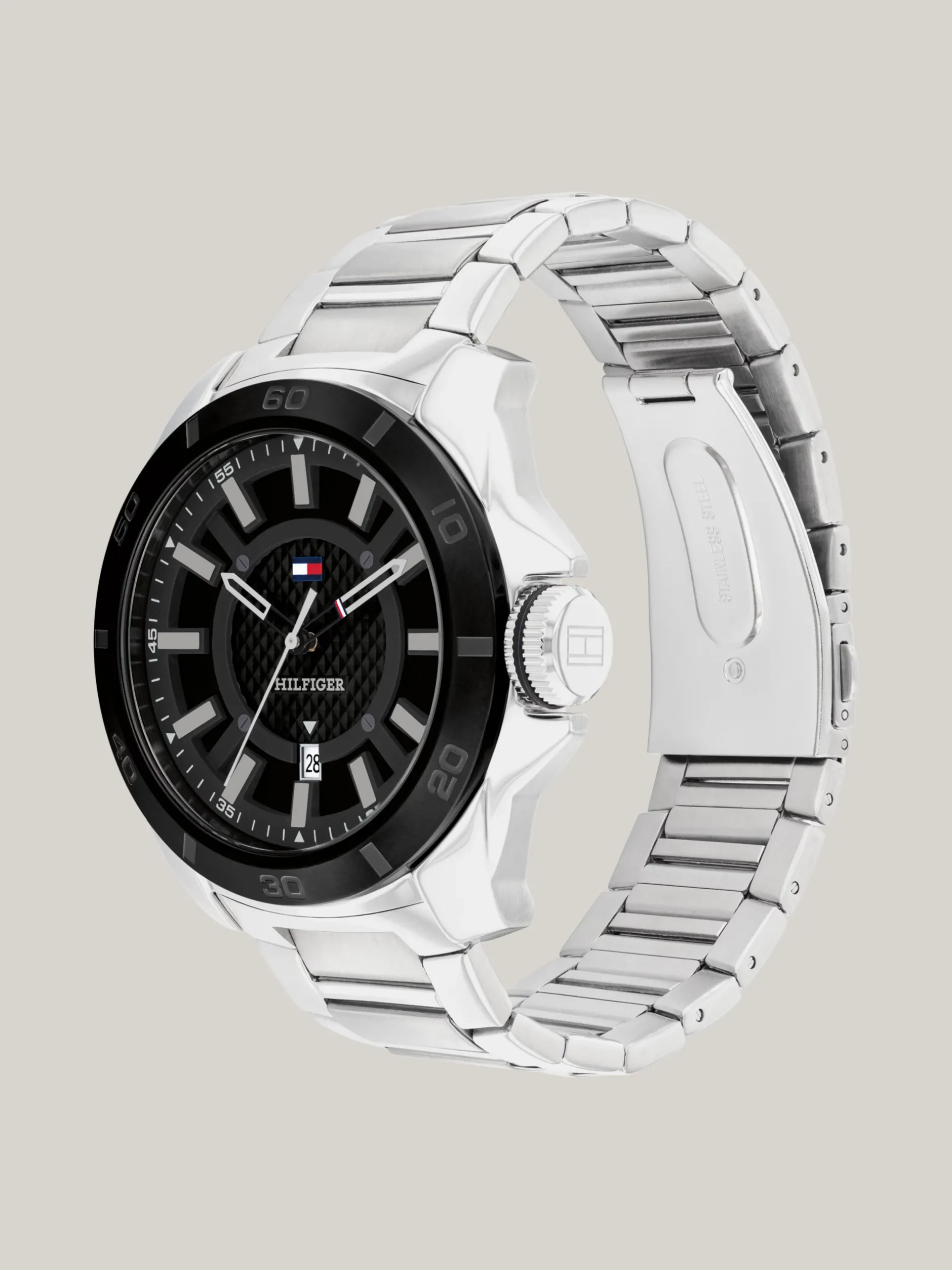 Zegarki*Tommy Hilfiger Sportowy Zegarek Ze Stali Nierdzewnej SILVER