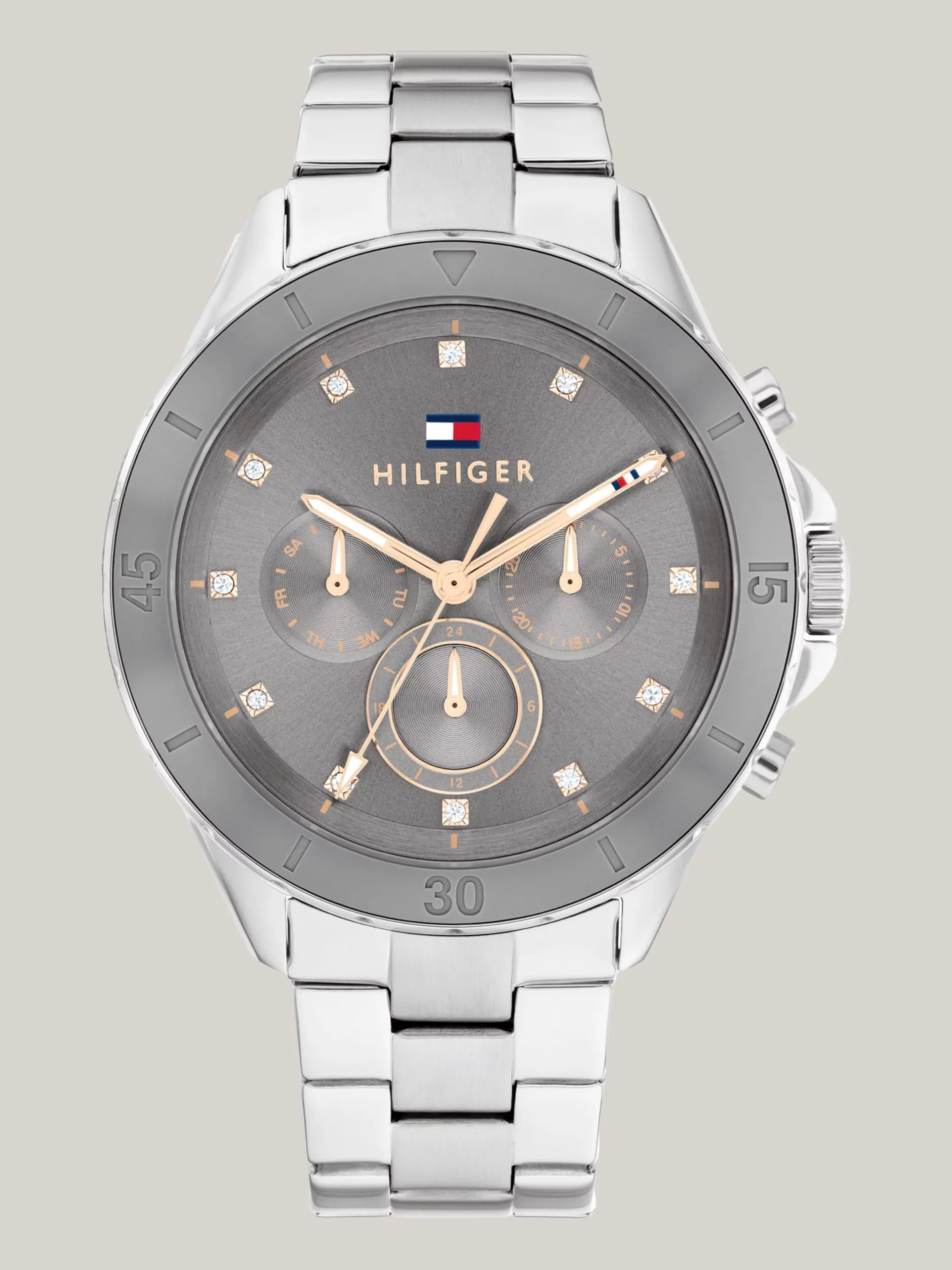 Zegarki*Tommy Hilfiger Stalowy Zegarek Z Bransoletą Z Ogniw SILVER