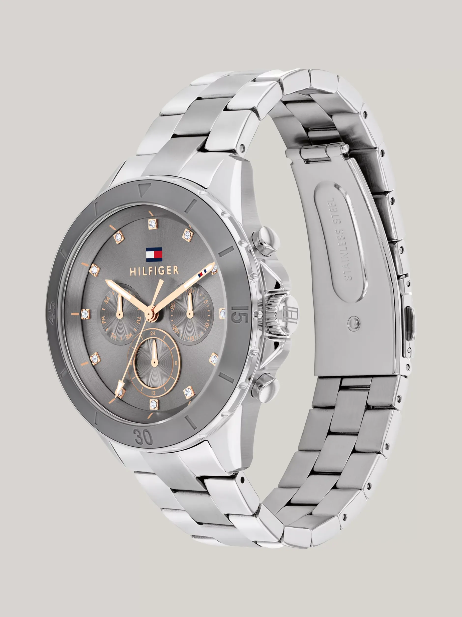 Zegarki*Tommy Hilfiger Stalowy Zegarek Z Bransoletą Z Ogniw SILVER