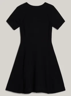 Sukienki*Tommy Hilfiger Sukienka Adaptive Z Rozkloszowanym Dołem BLACK