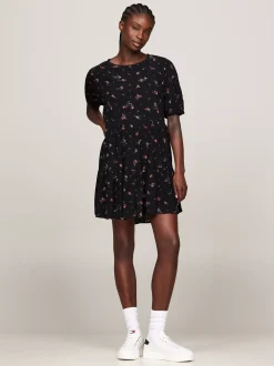 Sukienki*Tommy Hilfiger Sukienka Do Kolan W Kwiatowy Wzór BLACK MOUNTAIN FLORAL
