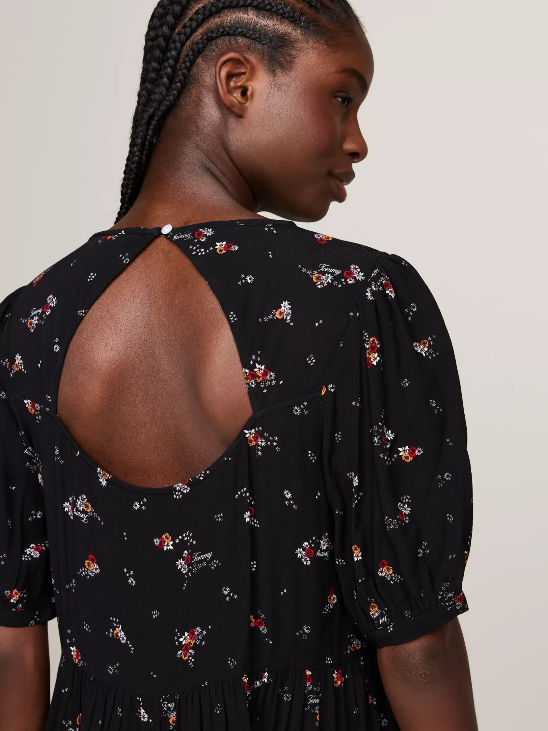 Sukienki*Tommy Hilfiger Sukienka Do Kolan W Kwiatowy Wzór BLACK MOUNTAIN FLORAL