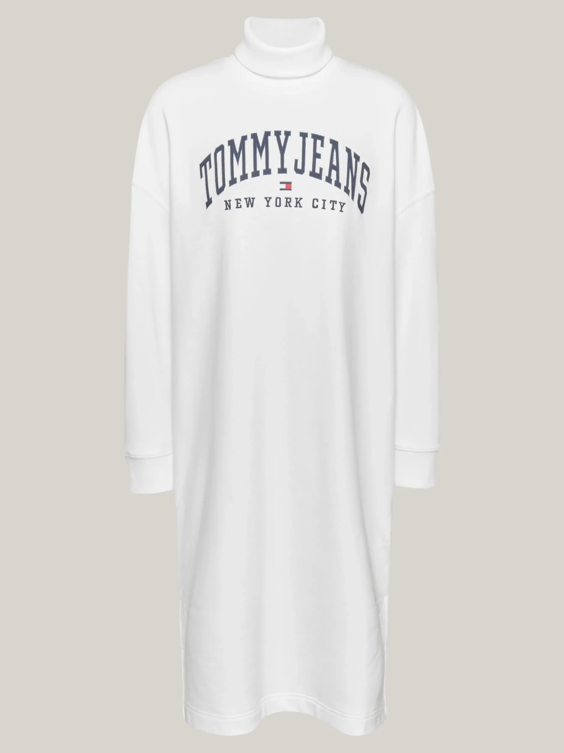 Sukienki*Tommy Hilfiger Sukienka Dresowa Midi Z Półgolfem WHITE