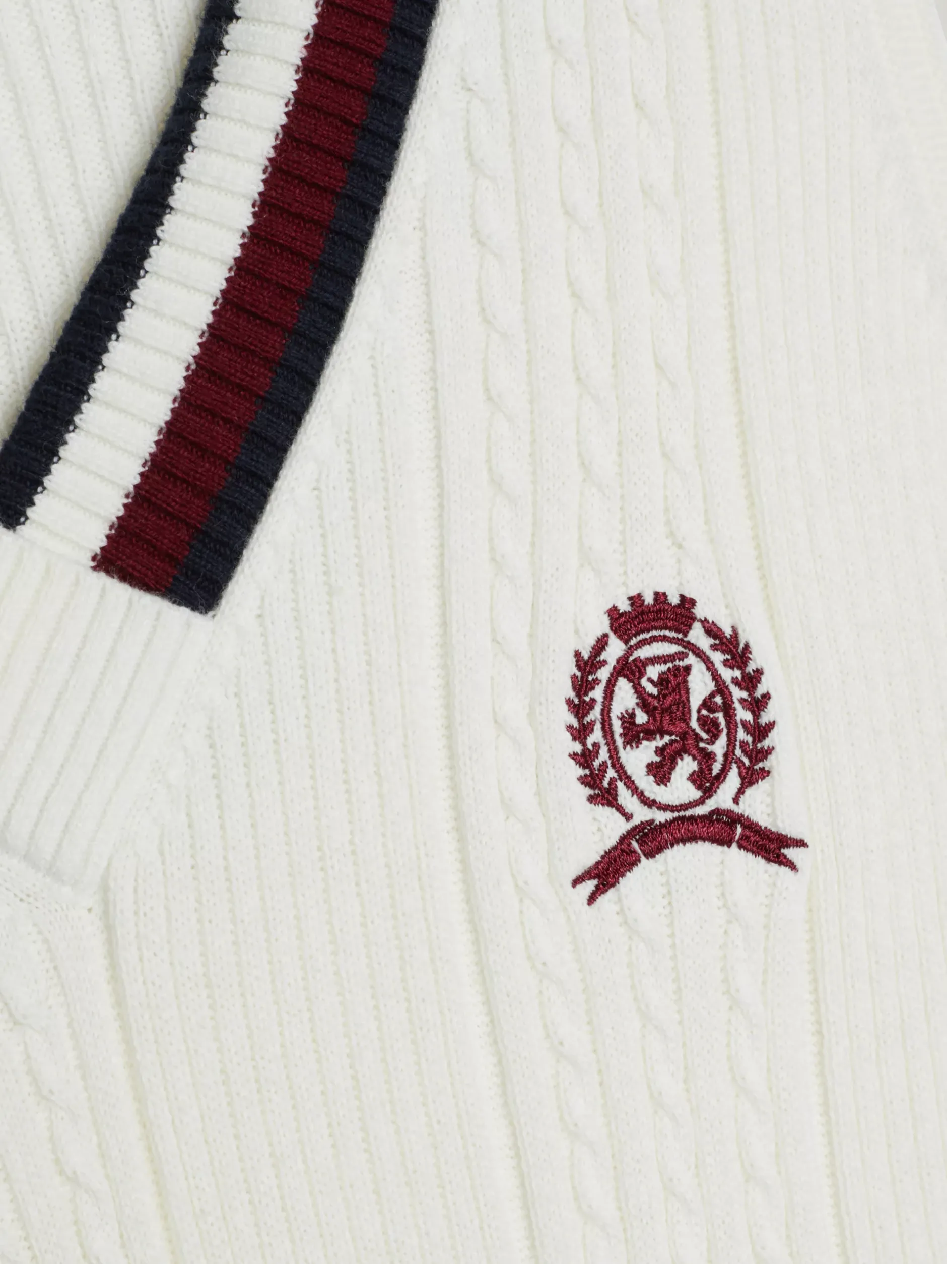 Sukienki*Tommy Hilfiger Sukienka Dzianinowa Bez Rękawów W Paski IVORY