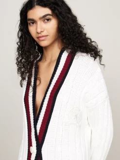 Sukienki*Tommy Hilfiger Sukienka Dzianinowa O Kroju Oversize ECRU