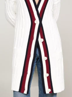 Sukienki*Tommy Hilfiger Sukienka Dzianinowa O Kroju Oversize ECRU