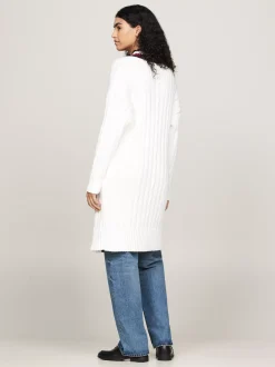 Sukienki*Tommy Hilfiger Sukienka Dzianinowa O Kroju Oversize ECRU