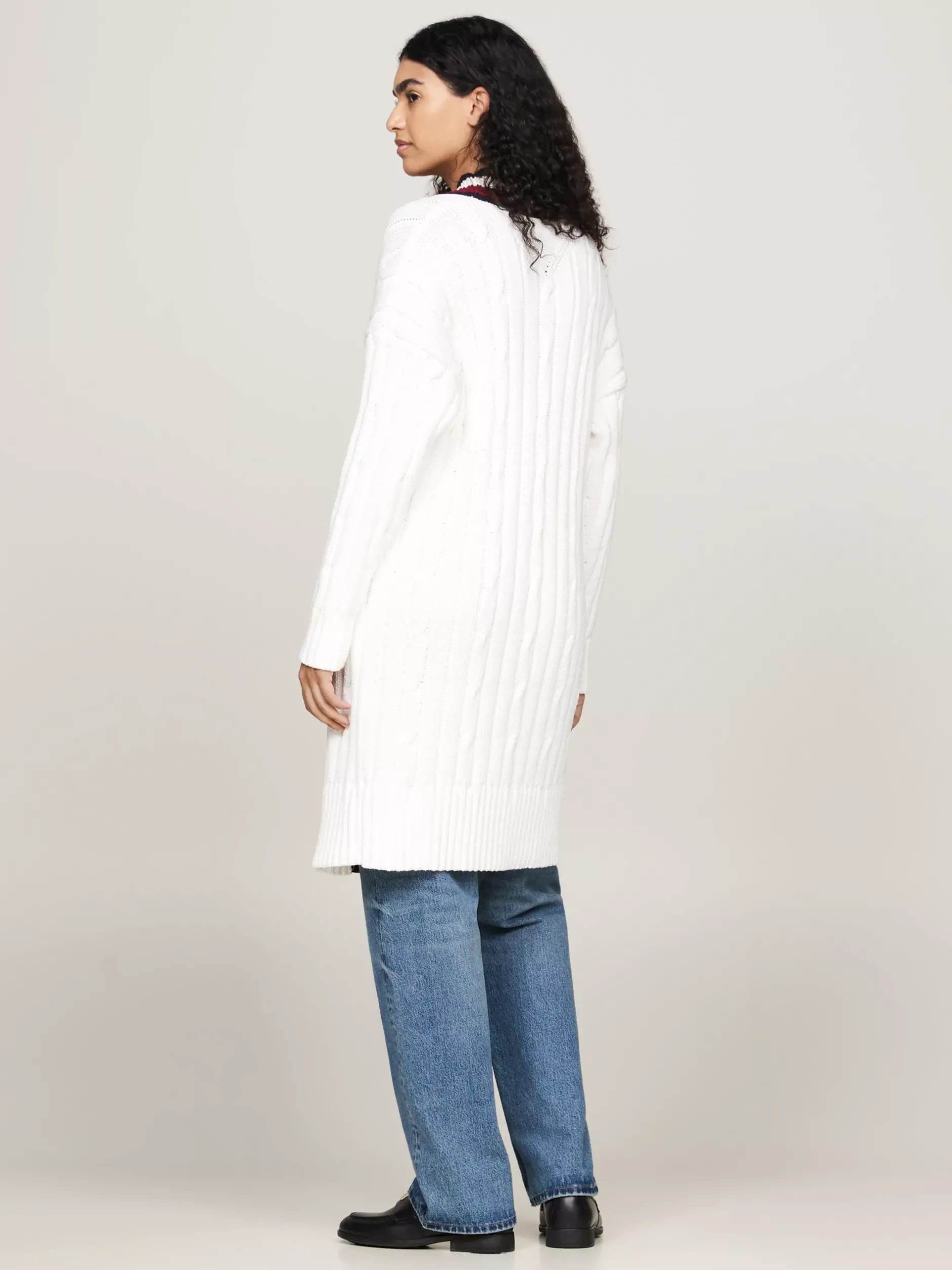 Sukienki*Tommy Hilfiger Sukienka Dzianinowa O Kroju Oversize ECRU