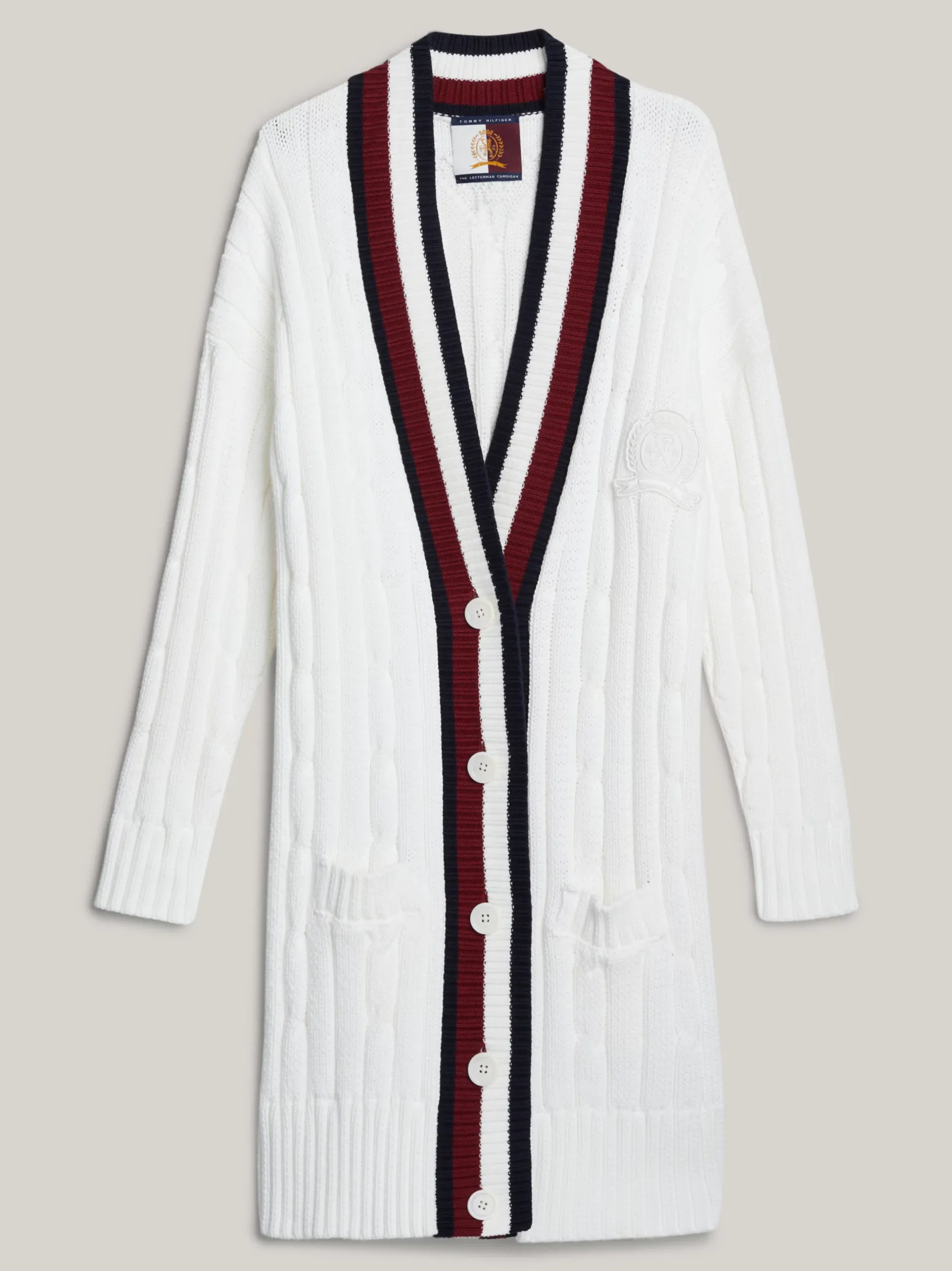 Sukienki*Tommy Hilfiger Sukienka Dzianinowa O Kroju Oversize ECRU