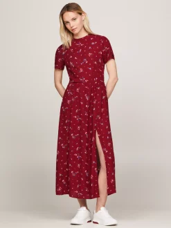 Sukienki*Tommy Hilfiger Sukienka Koktajlowa Midi W Górskie Kwiaty MOUNTAIN FLORAL