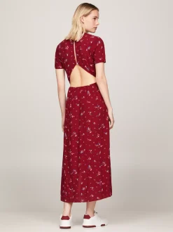Sukienki*Tommy Hilfiger Sukienka Koktajlowa Midi W Górskie Kwiaty MOUNTAIN FLORAL