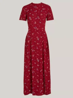 Sukienki*Tommy Hilfiger Sukienka Koktajlowa Midi W Górskie Kwiaty MOUNTAIN FLORAL