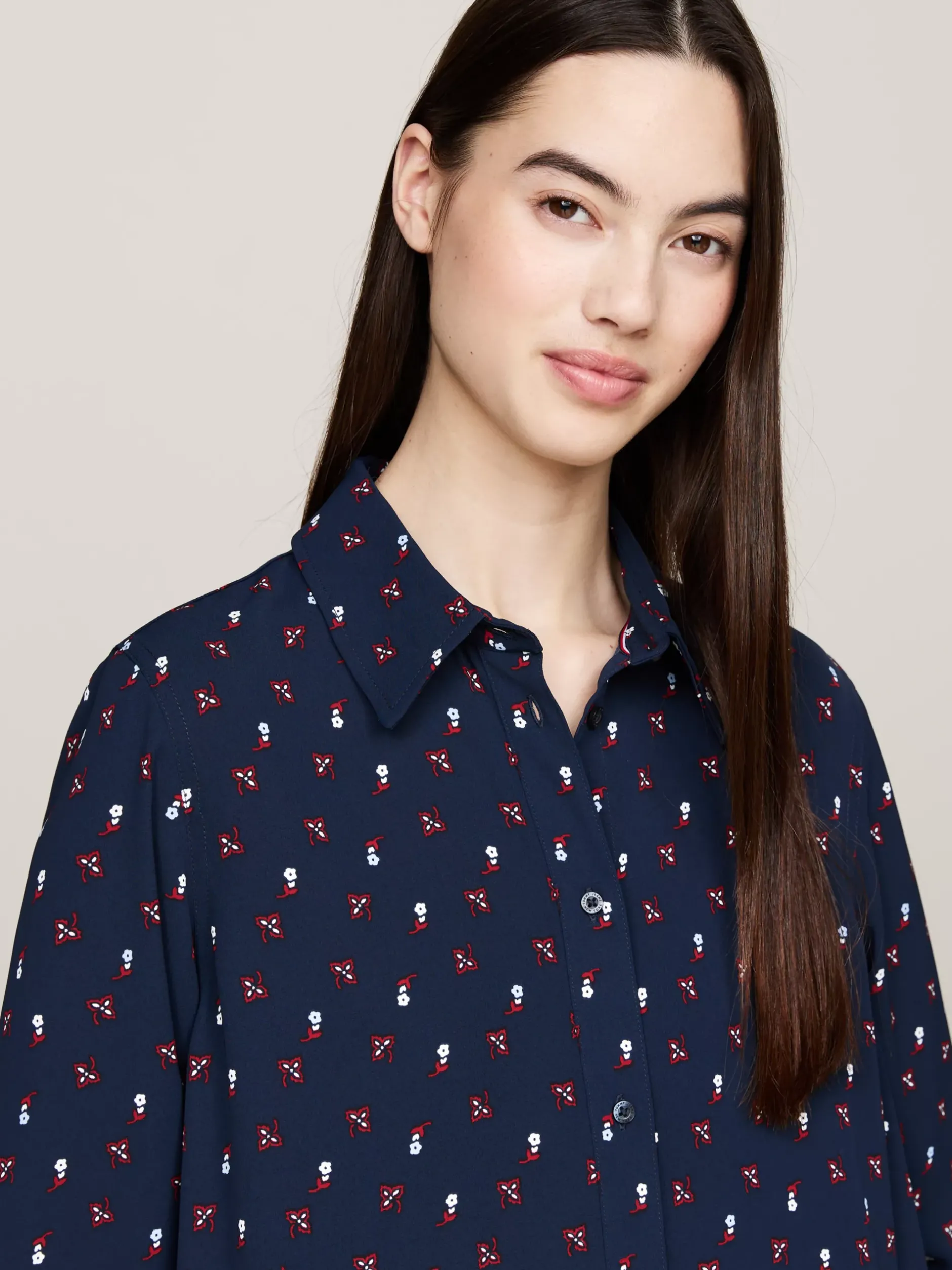 Sukienki*Tommy Hilfiger Sukienka Koszulowa Mini W Kwiaty CLIFF TOP FLORAL MIX