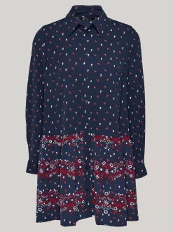 Sukienki*Tommy Hilfiger Sukienka Koszulowa Mini W Kwiaty CLIFF TOP FLORAL MIX