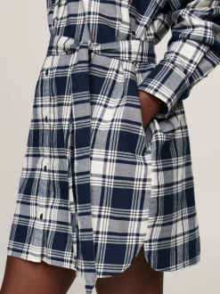 Sukienki*Tommy Hilfiger Sukienka Koszulowa O Luźnym Kroju Z Paskiem WINTER CHECK
