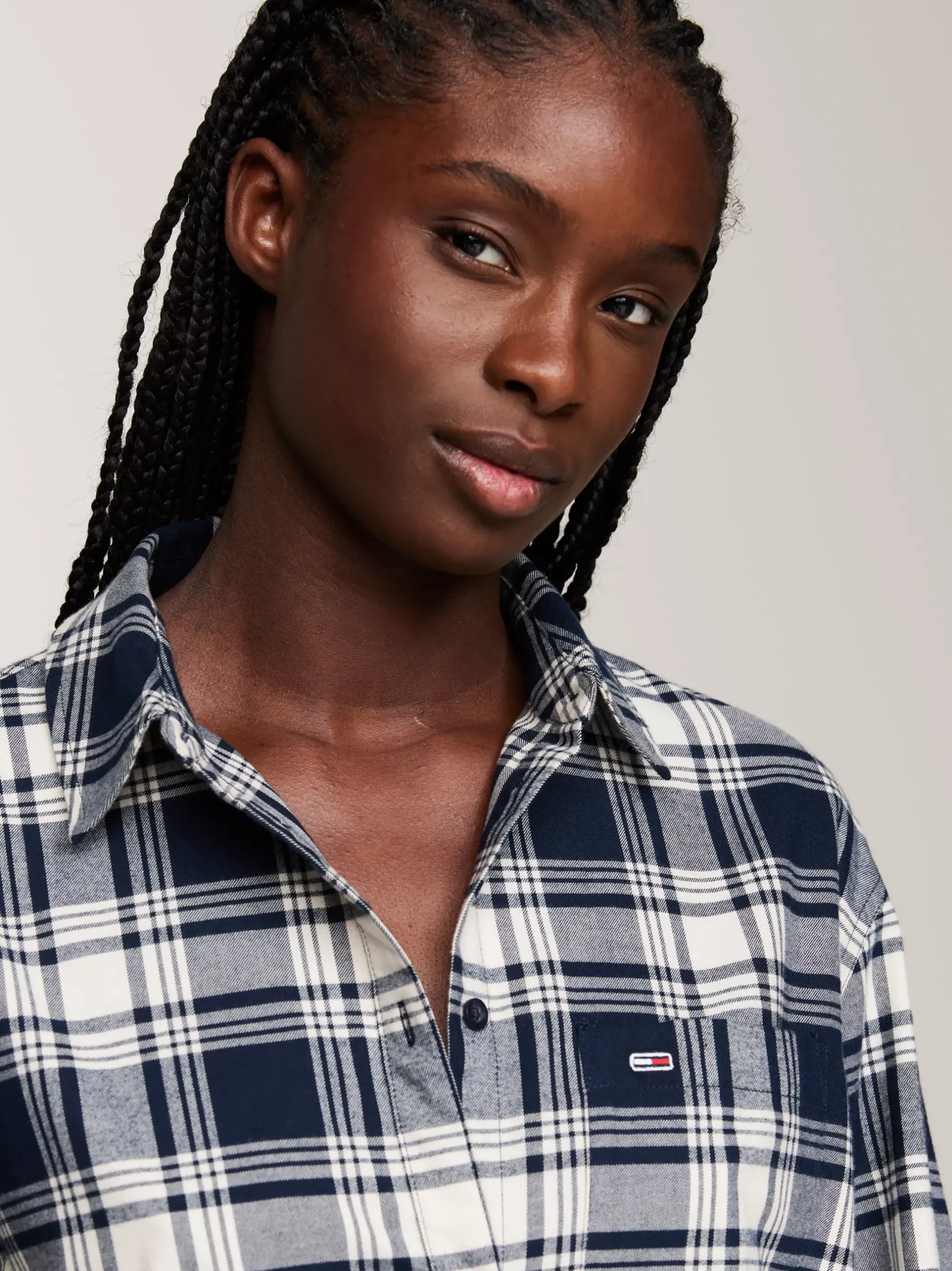 Sukienki*Tommy Hilfiger Sukienka Koszulowa O Luźnym Kroju Z Paskiem WINTER CHECK