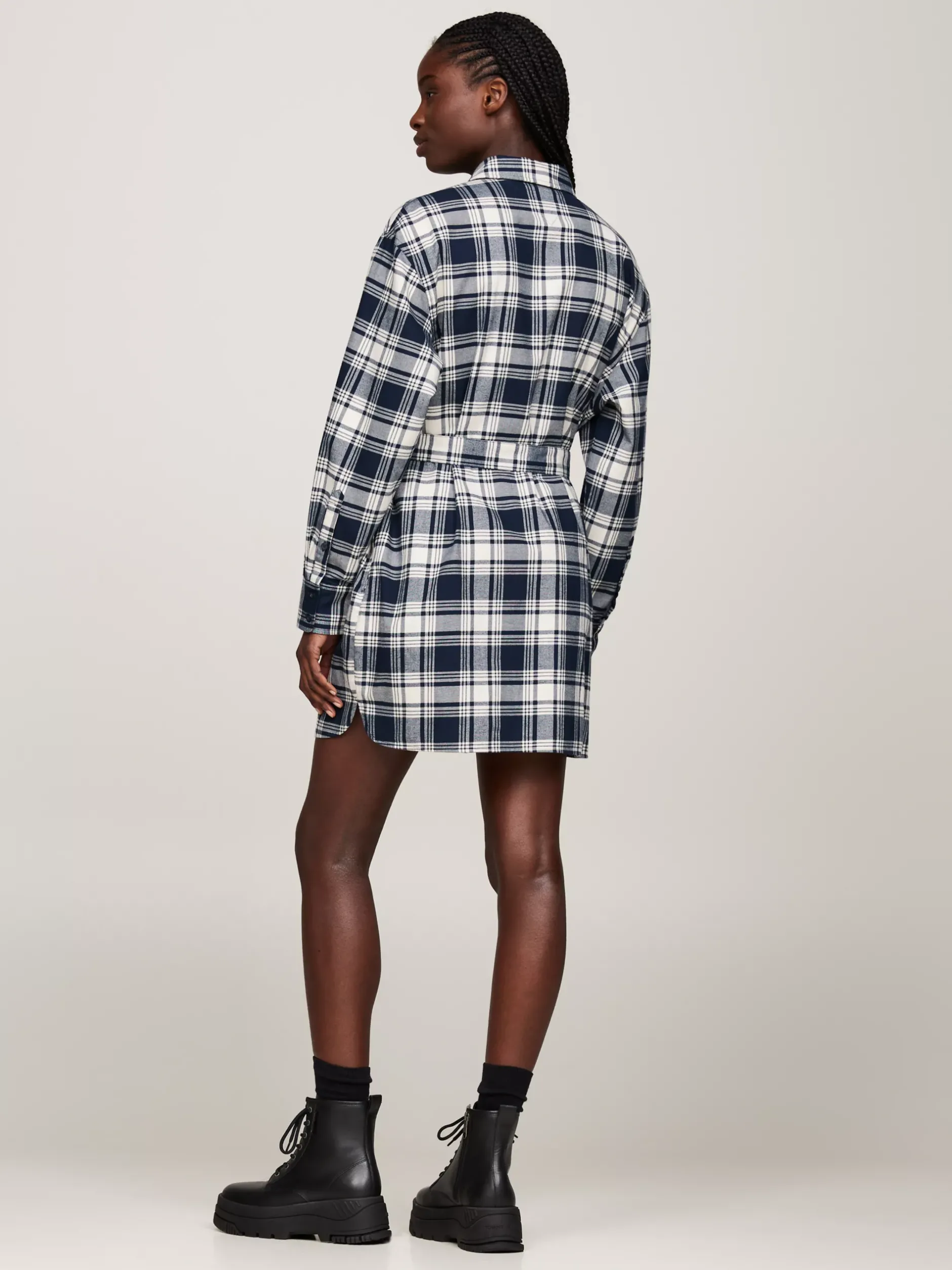 Sukienki*Tommy Hilfiger Sukienka Koszulowa O Luźnym Kroju Z Paskiem WINTER CHECK