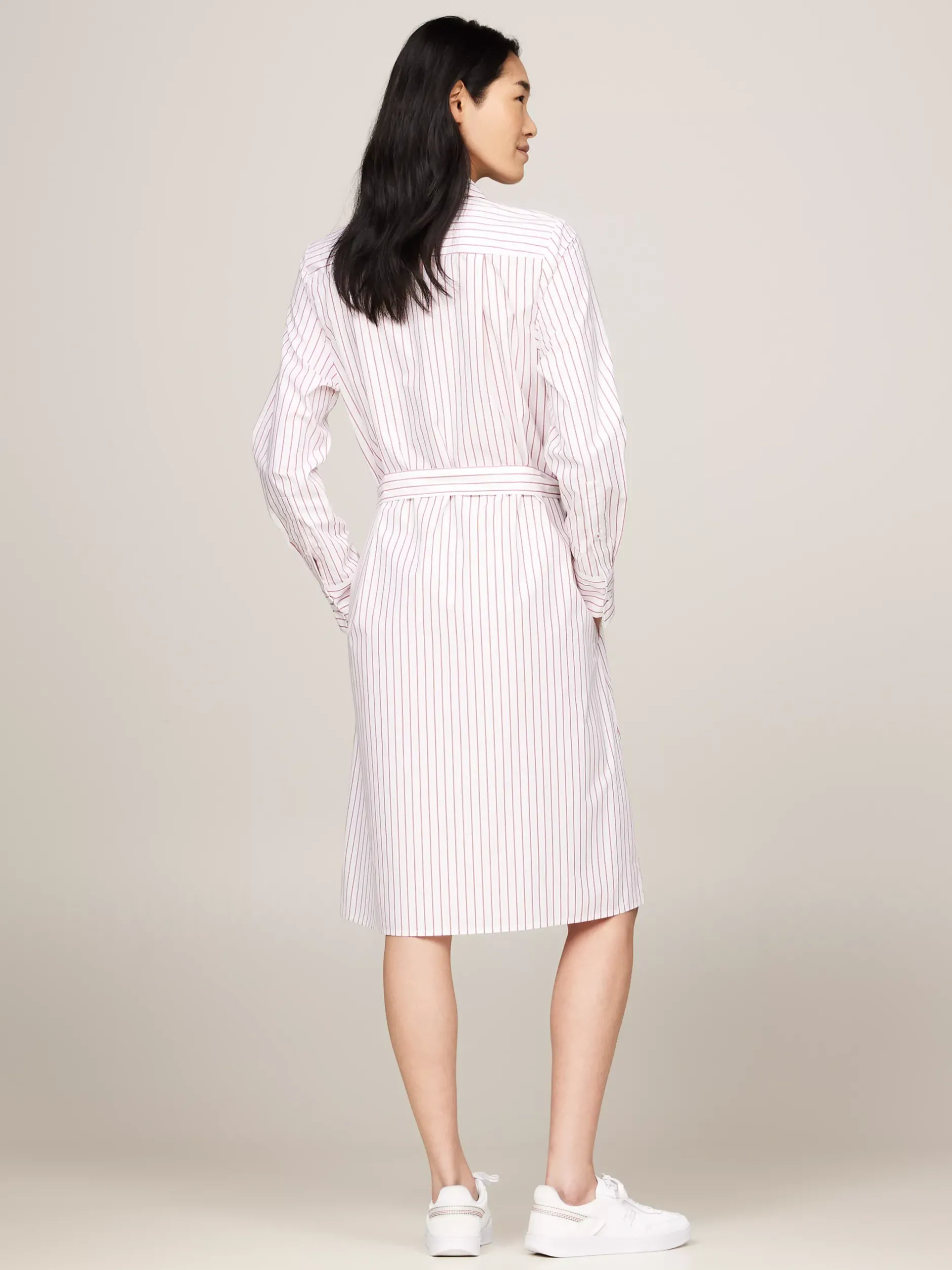 Sukienki*Tommy Hilfiger Sukienka Koszulowa Z Wyhaftowanym Logo CLASSIC SHIRTING STP/ PINK