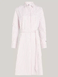 Sukienki*Tommy Hilfiger Sukienka Koszulowa Z Wyhaftowanym Logo CLASSIC SHIRTING STP/ PINK