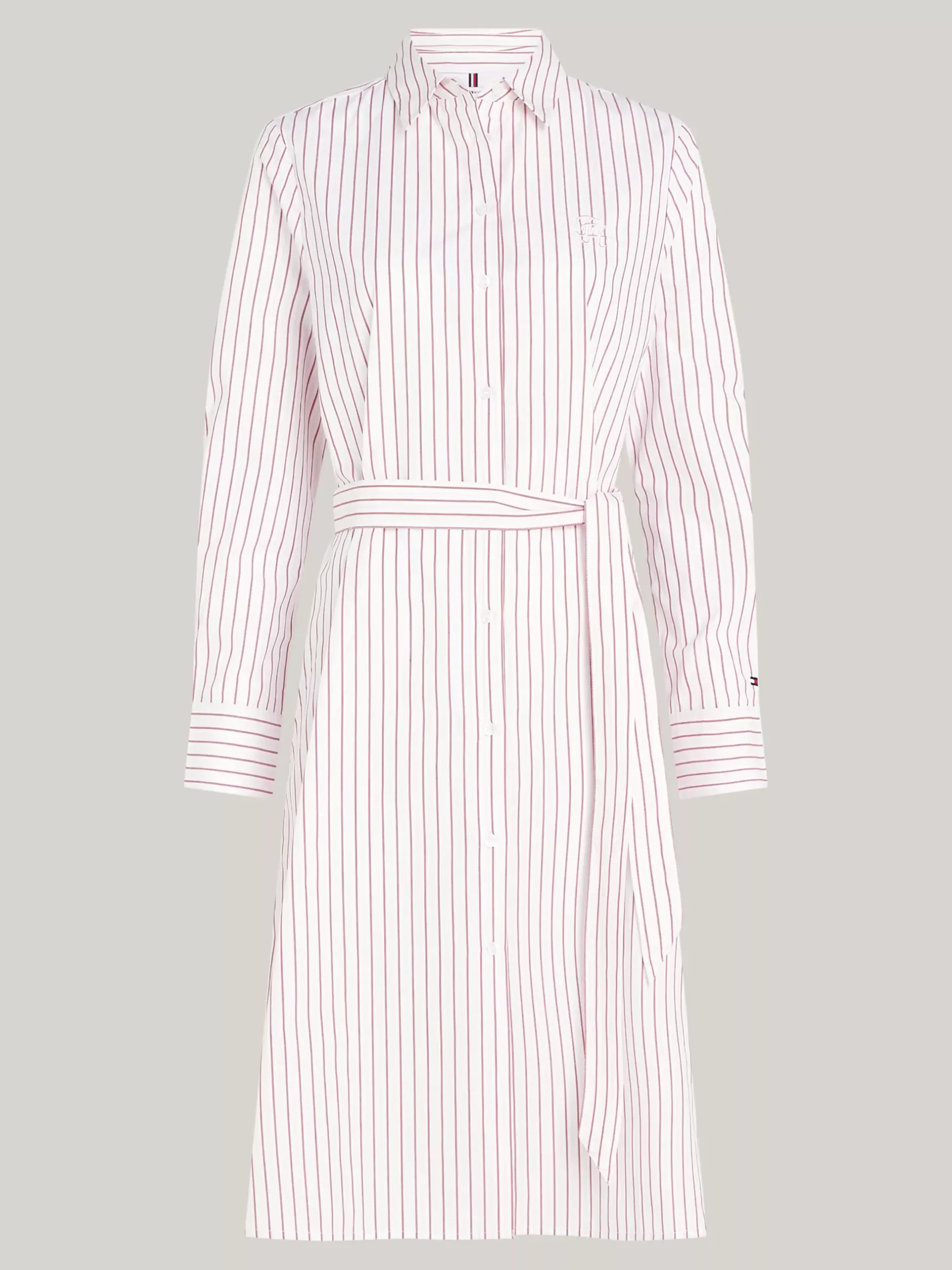 Sukienki*Tommy Hilfiger Sukienka Koszulowa Z Wyhaftowanym Logo CLASSIC SHIRTING STP/ PINK